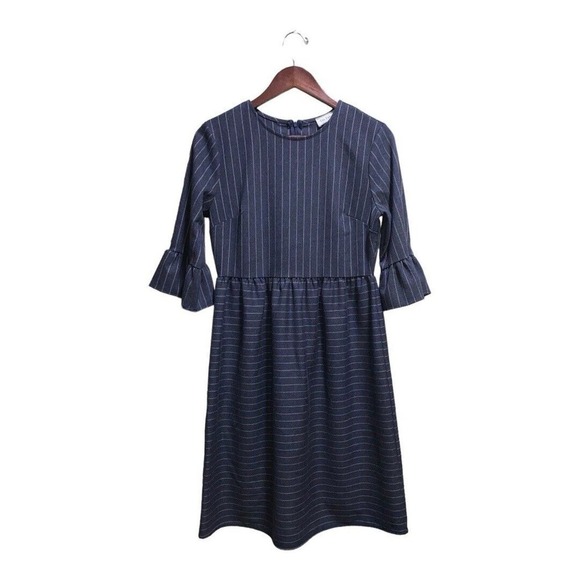 Black Pin Striped Dress By Ces Femme Size Small. Poly/Spandex - Picture 1 of 5